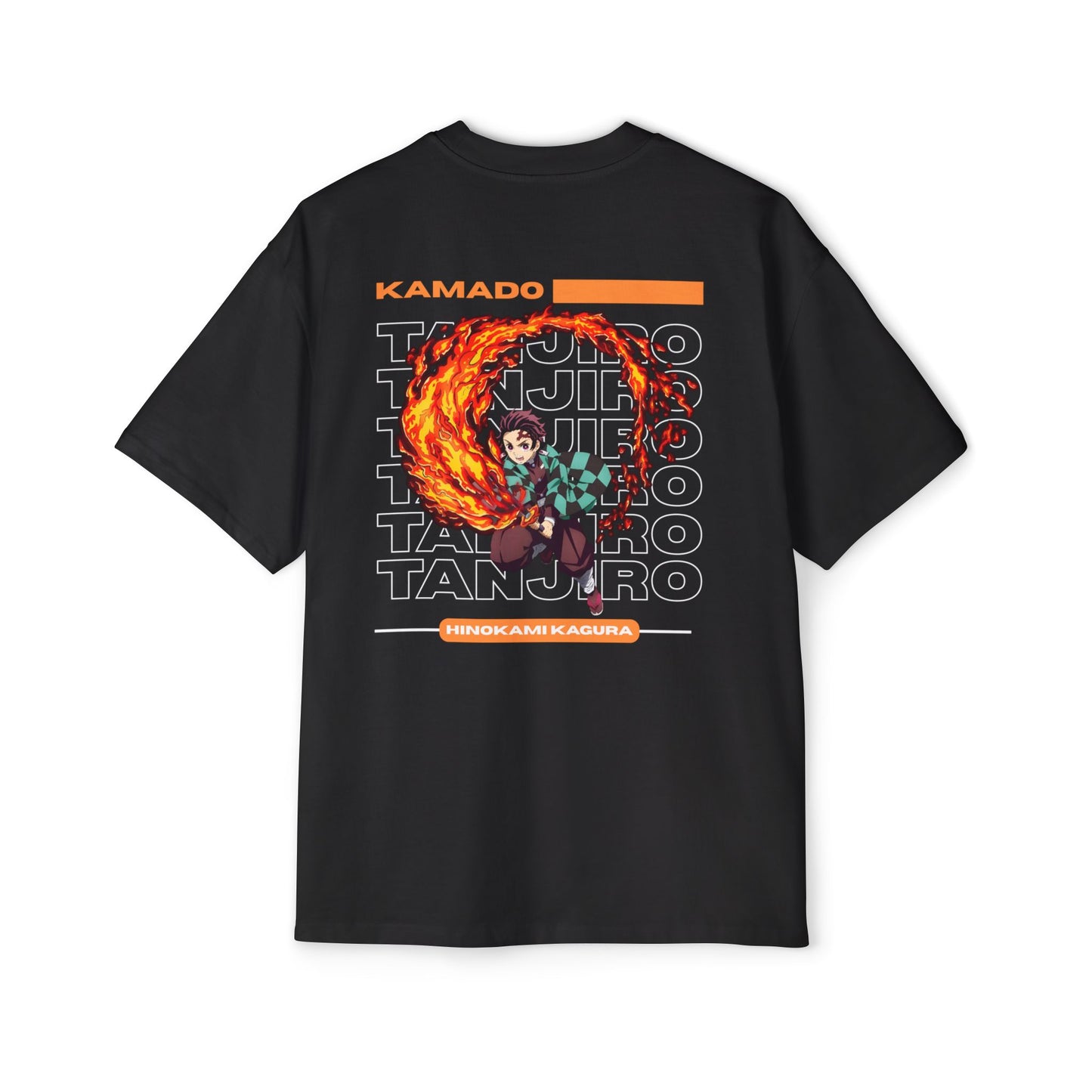 Hinokami Kagura™ Premium Men's Oversized Heavy Tee - Kamado Tanjiro Theme