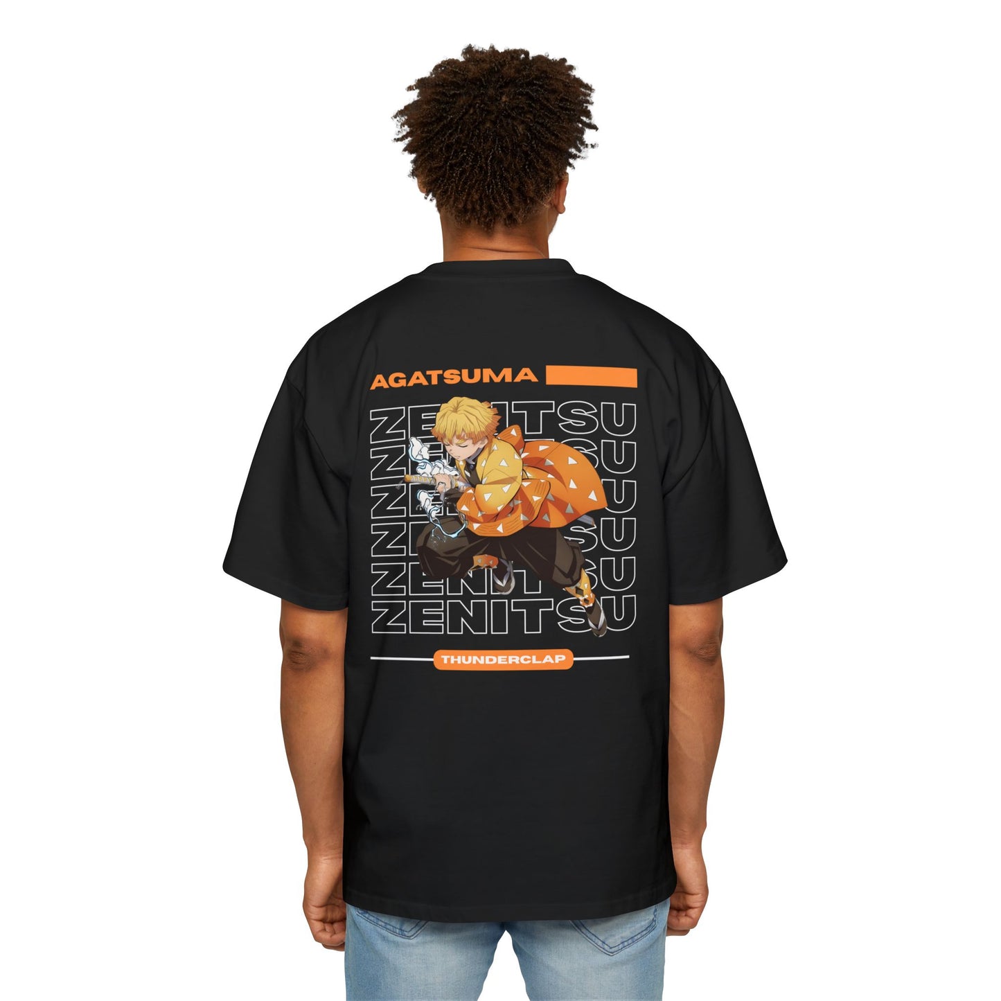 Thunderclap™ Premium Men's Oversized Heavy Tee - Zenitsu Agatsuma Theme